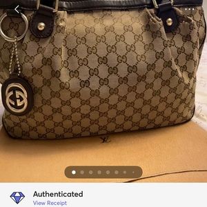 Gucci bag authenticated with certificate